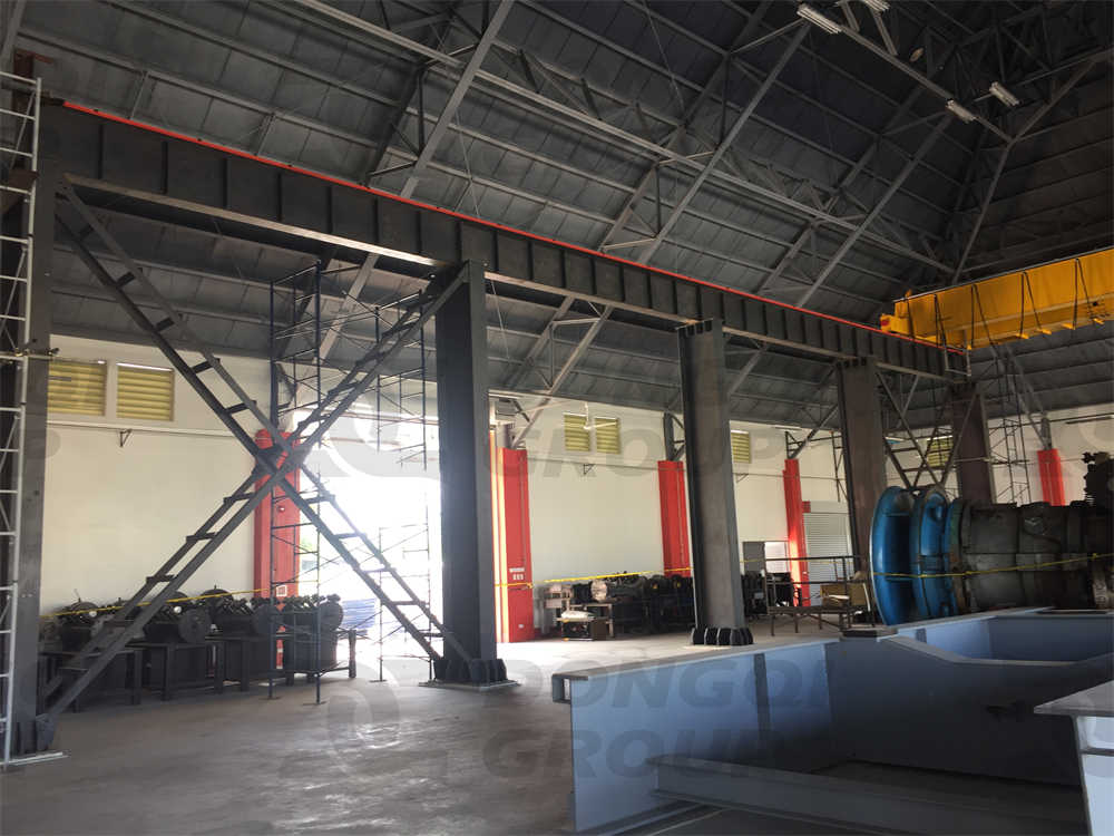 30 ton electric wire rope hoist installed on LH overhead crane