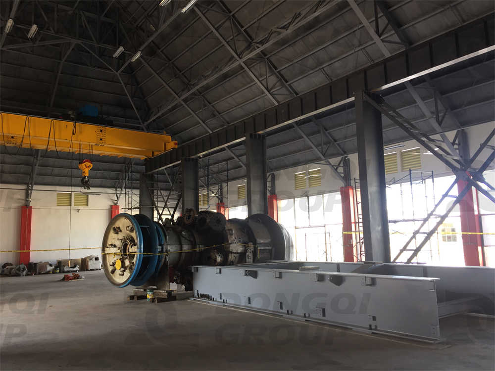 30 ton electric wire rope hoist installed on LH overhead crane