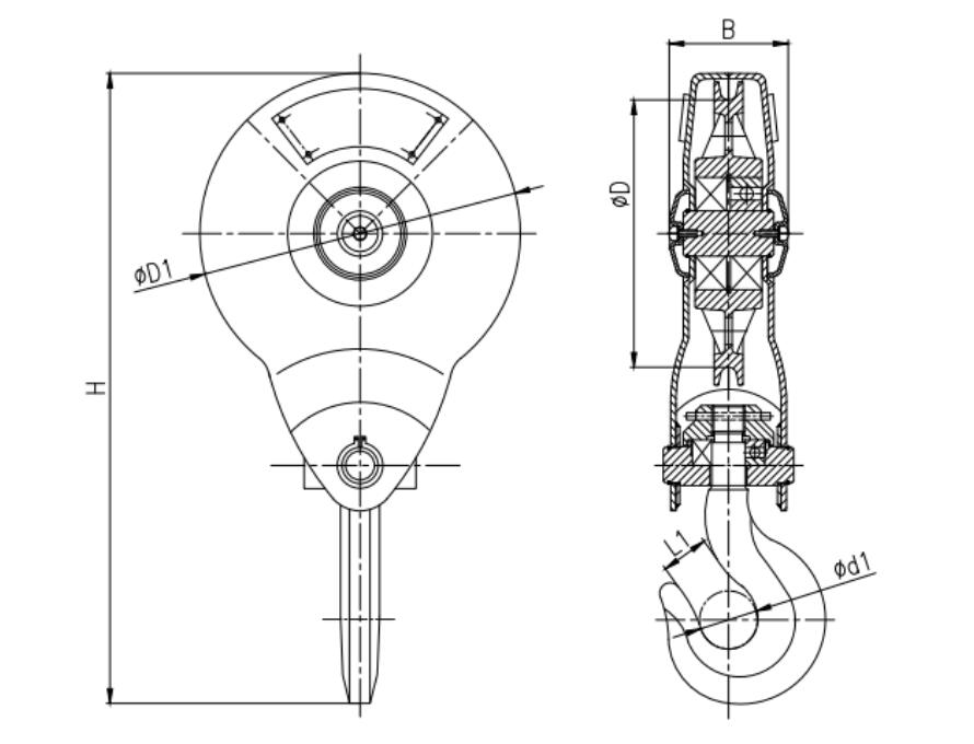 Crane Hook Drawing