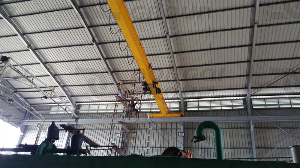 Installation process of HD type 5 ton single beam overhead crane