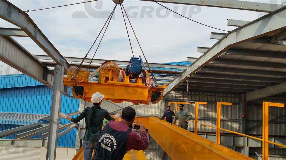 Installation process of a 20 ton double beam overhead crane