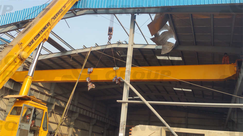 Installation process of a 20 ton double beam overhead crane