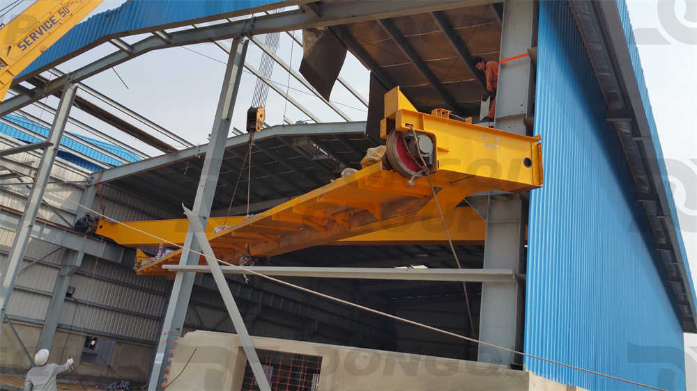 Installation process of a 20 ton double beam overhead crane