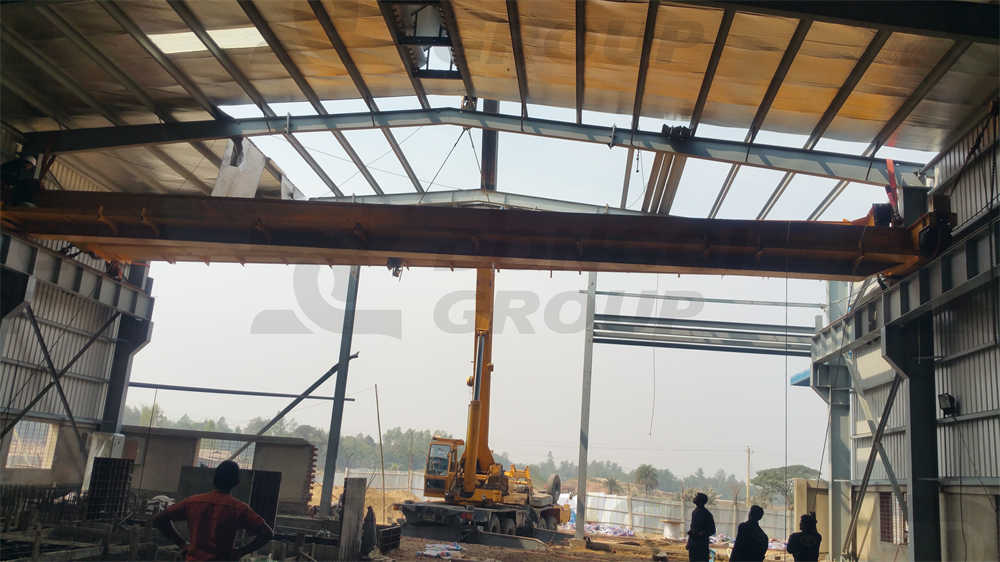 Installation process of a 20 ton double beam overhead crane