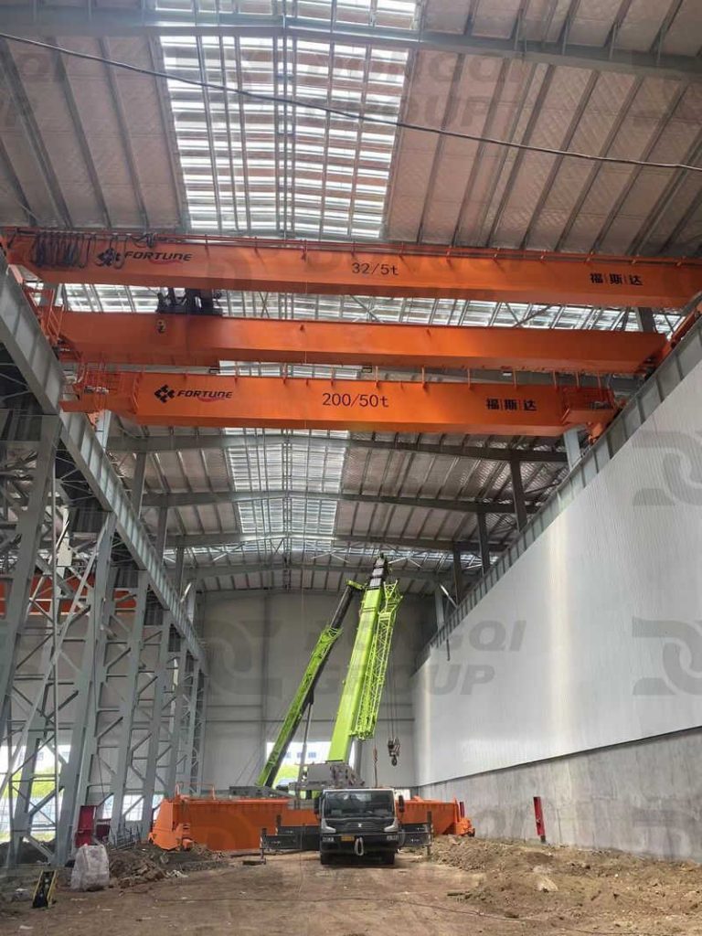 overhead crane installation site