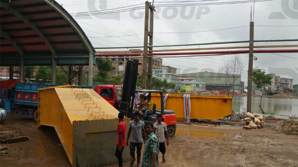 L type gantry crane installation site 