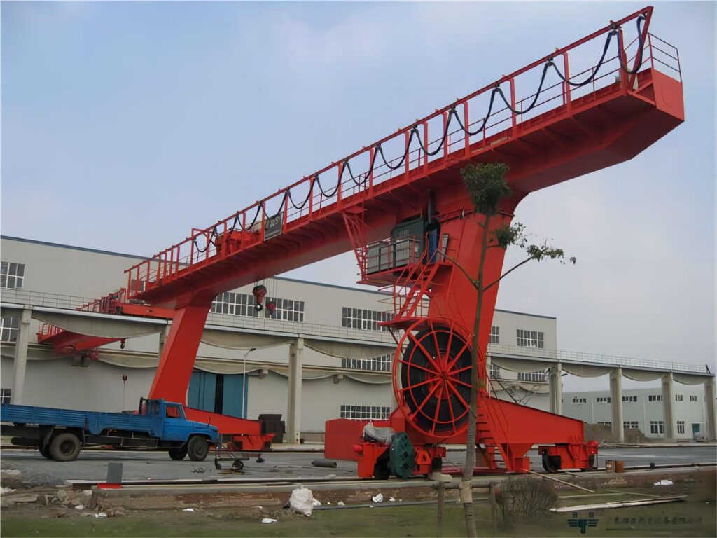 L-type 32t5t single main girder hook gantry crane