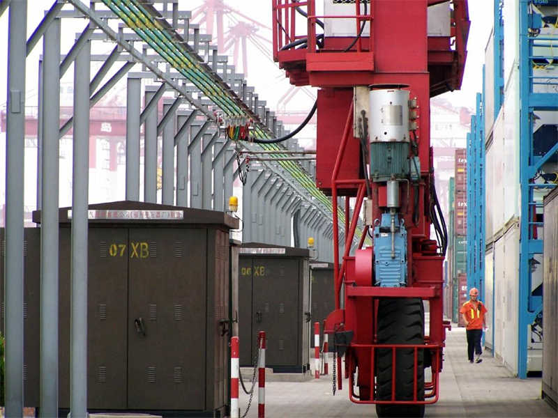 Container Terminal Oil to Electricity - Sliding Contact Line Power Supply Scheme